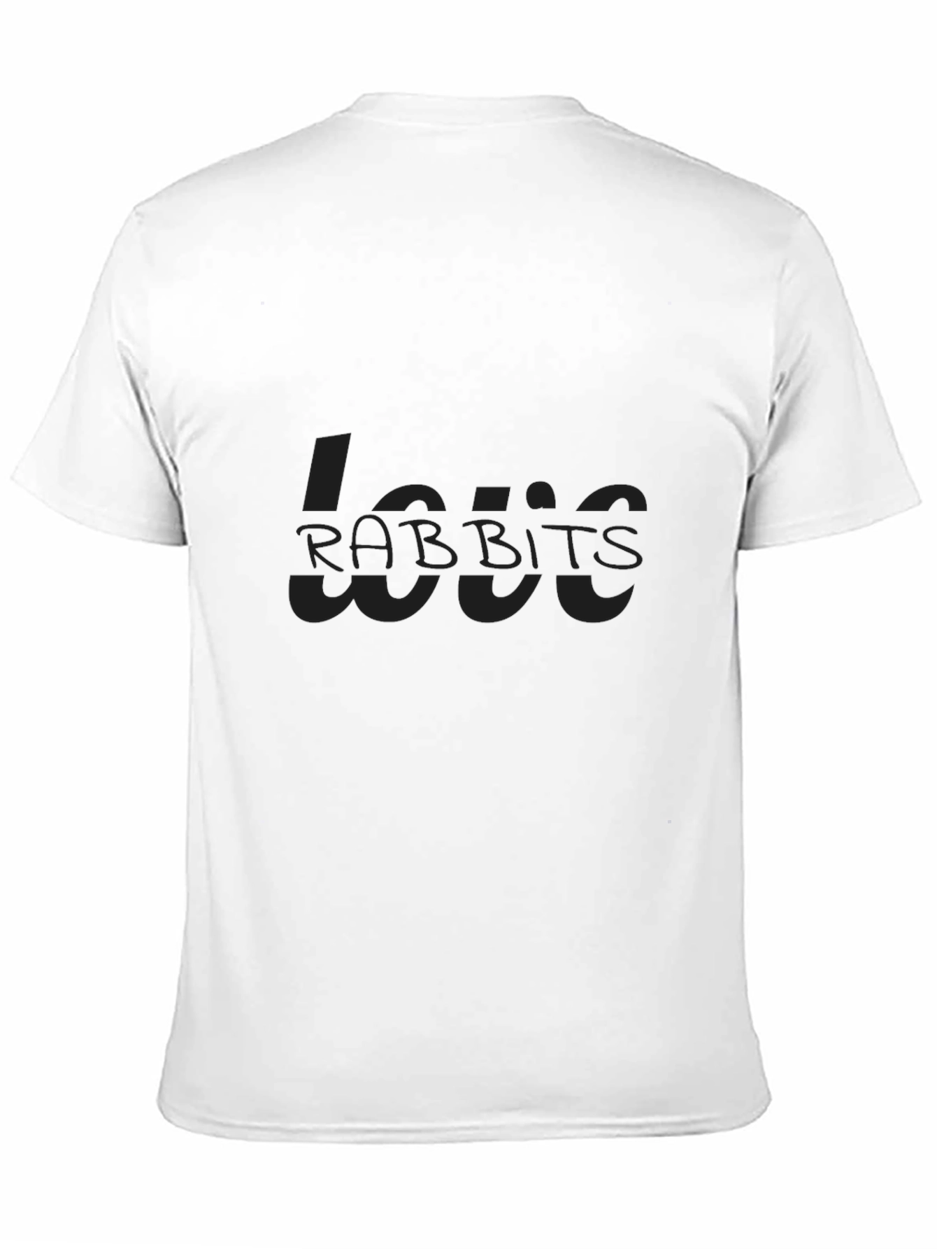 Black Love Rabbits Tee - Soft Cotton Casual Wear view 11