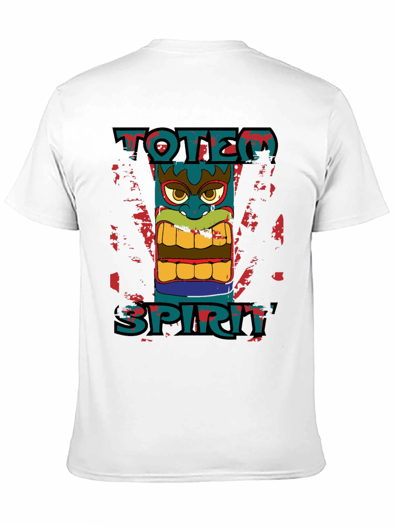 Black Totem Spirit Graphic Tee - Black Cotton T-Shirt view 11