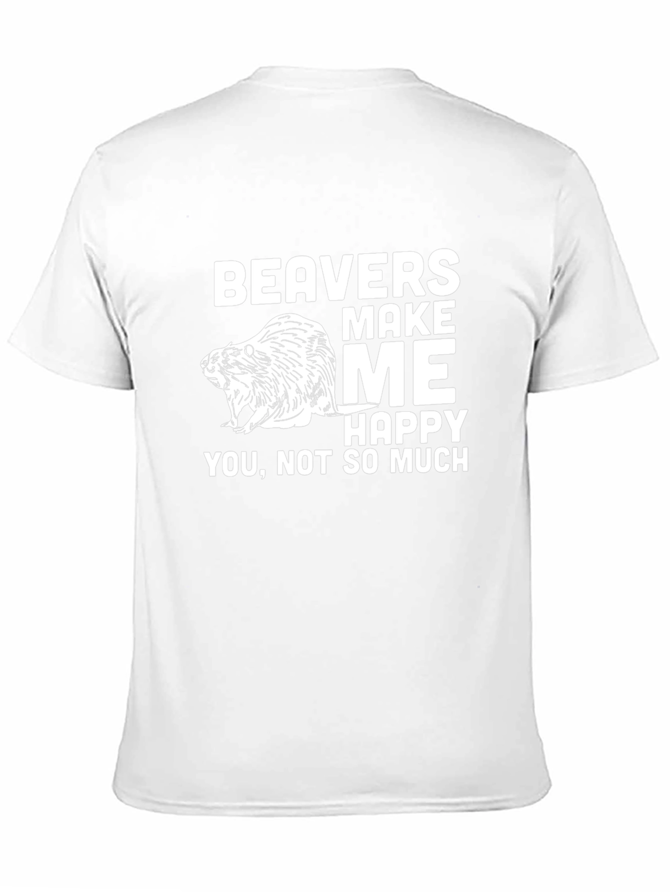 Black Funny Beaver Graphic T-Shirt - Beavers Make Me Happy view 11