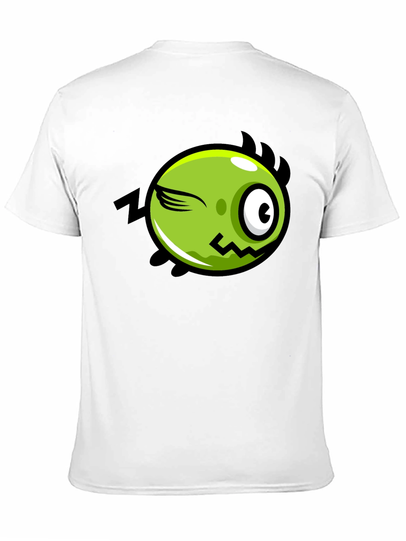 Black Funny Green Monster Graphic Tee - Black view 11