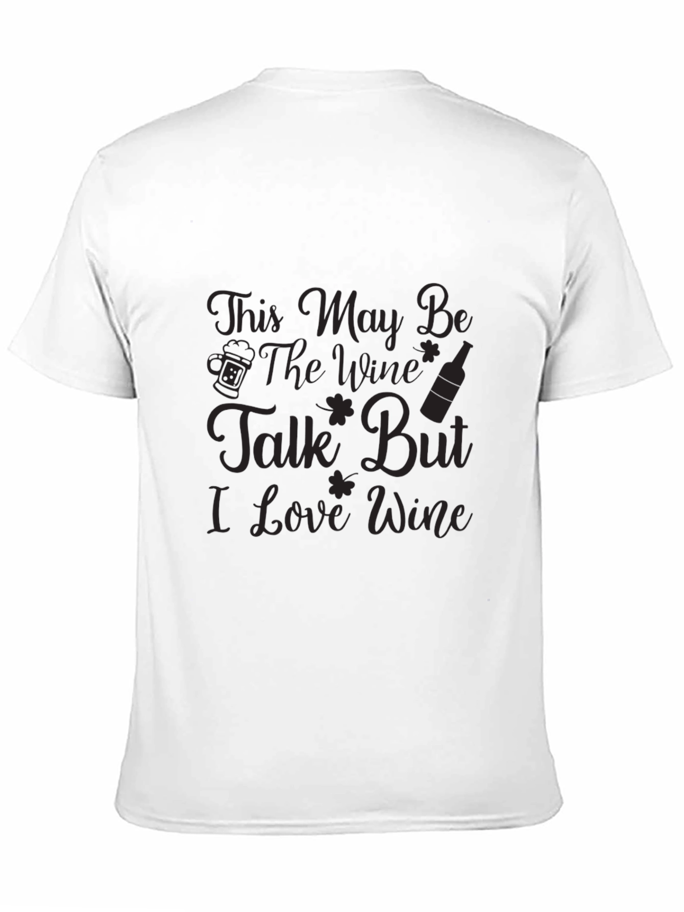 Black Funny Wine Lover T-Shirt - This May Be The Wine Talk! view 11