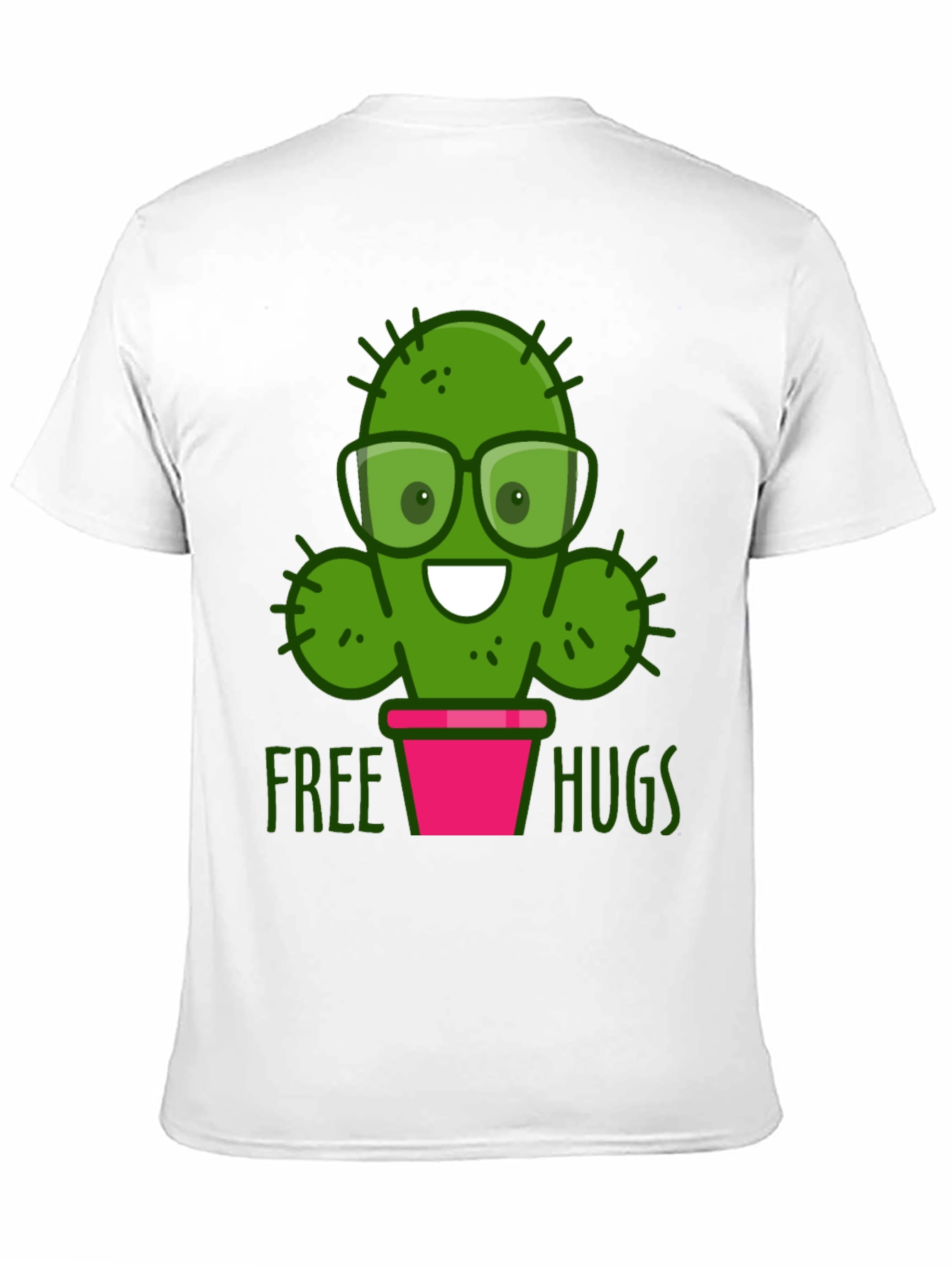 Black Cactus Free Hugs Graphic T-Shirt view 11