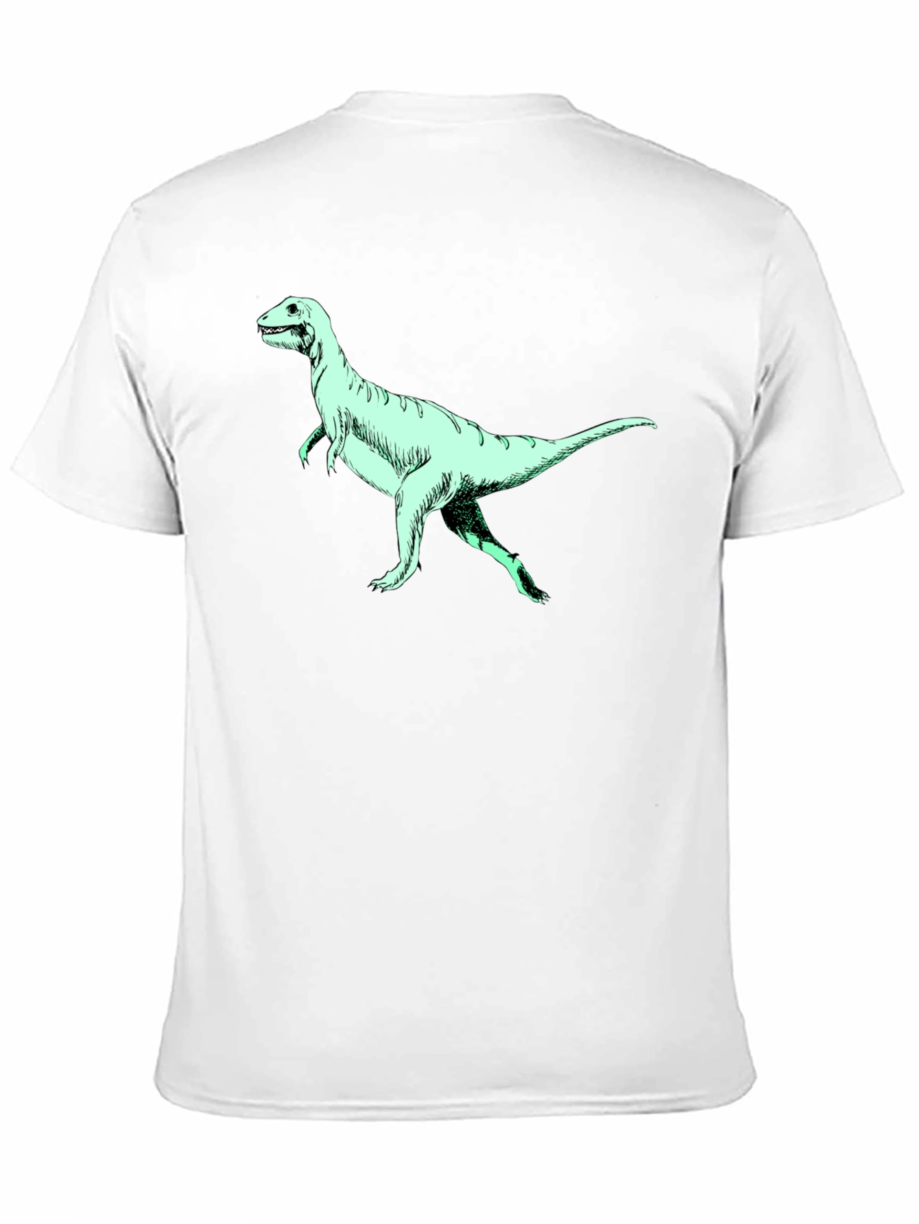Black Dinosaur Graphic Tee - Black Crew Neck T-Shirt view 11