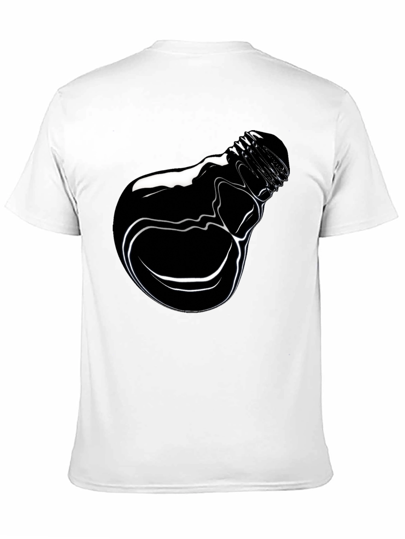 Black Men's Black Graphic Tee - Lightbulb Design view 11