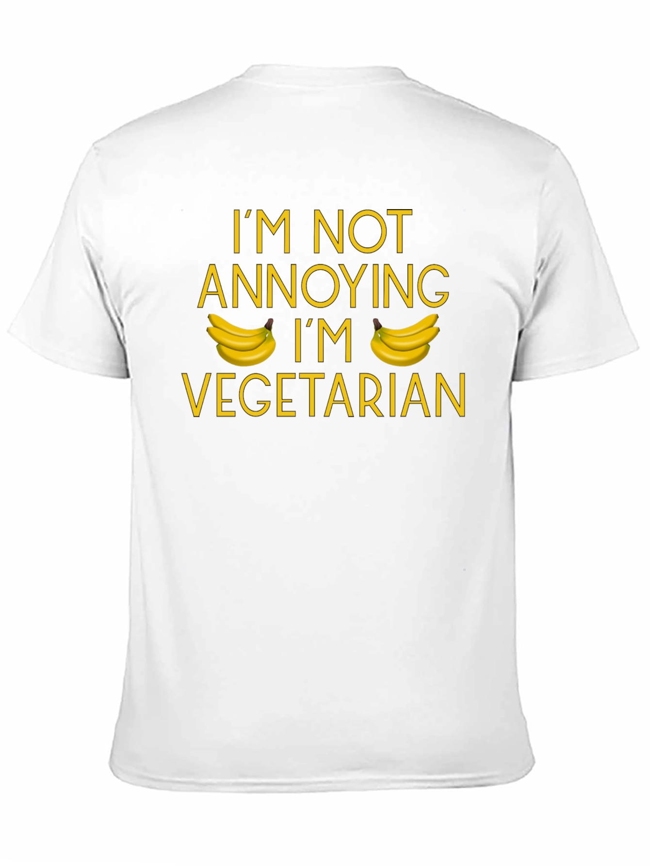 Black Vegetarian Banana T-Shirt: Not Annoying, Just Veggie! view 11