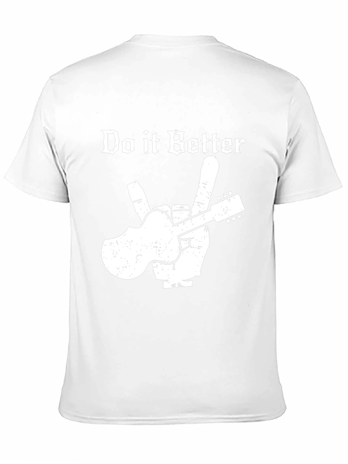 Black Do it Better Guitar Peace Sign Black T-Shirt view 11