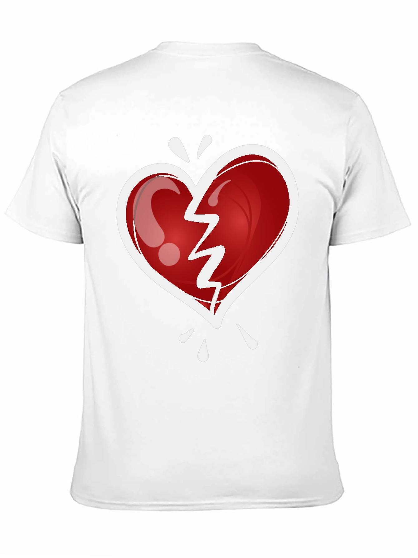 Black Broken Heart Graphic Tee - Trendy Casual Wear view 11