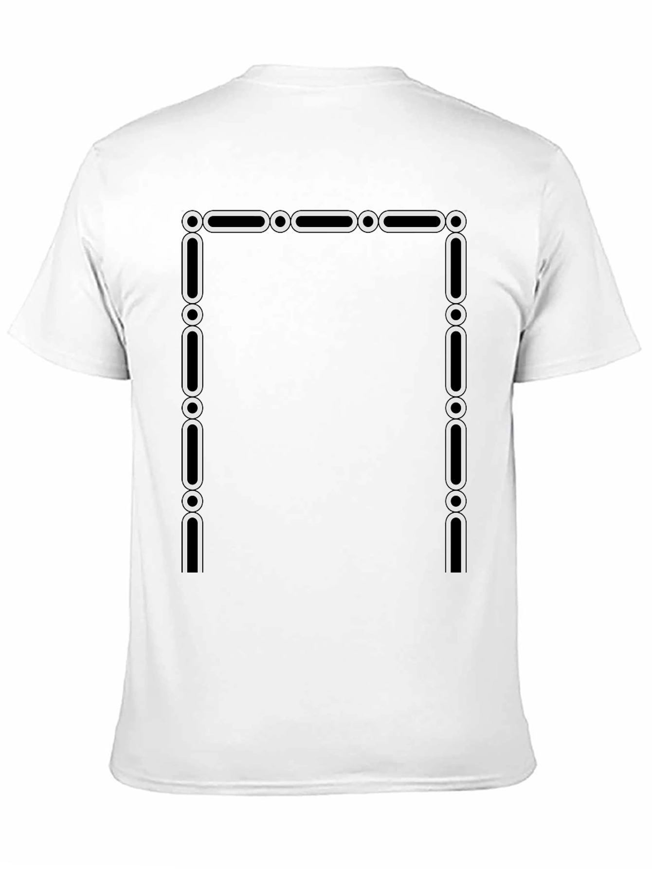 Black Geometric Frame Black T-Shirt view 11