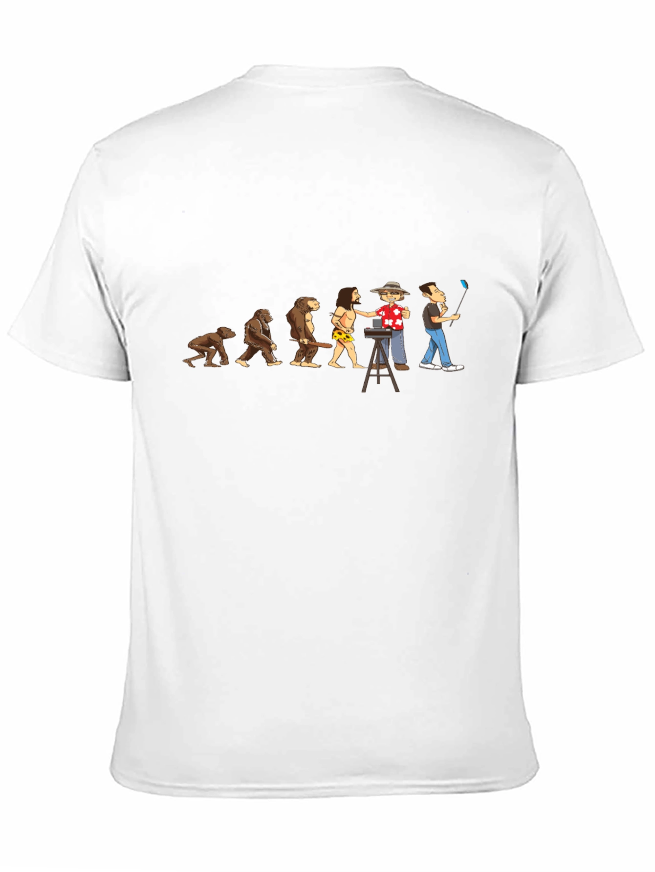 Black Evolution of Selfie Funny Graphic T-Shirt view 11