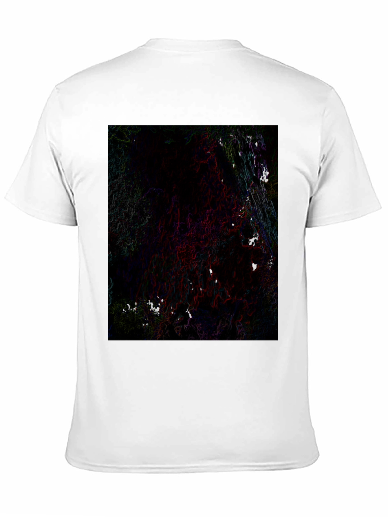 Black Abstract Graphic Black T-Shirt view 11