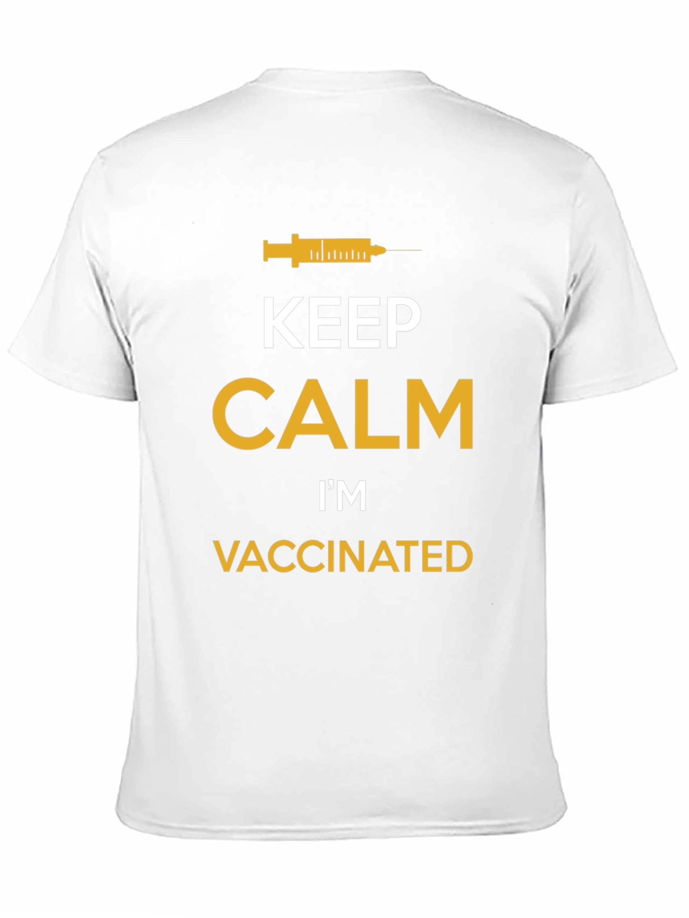 Black Keep Calm I'm Vaccinated Graphic Tee view 11