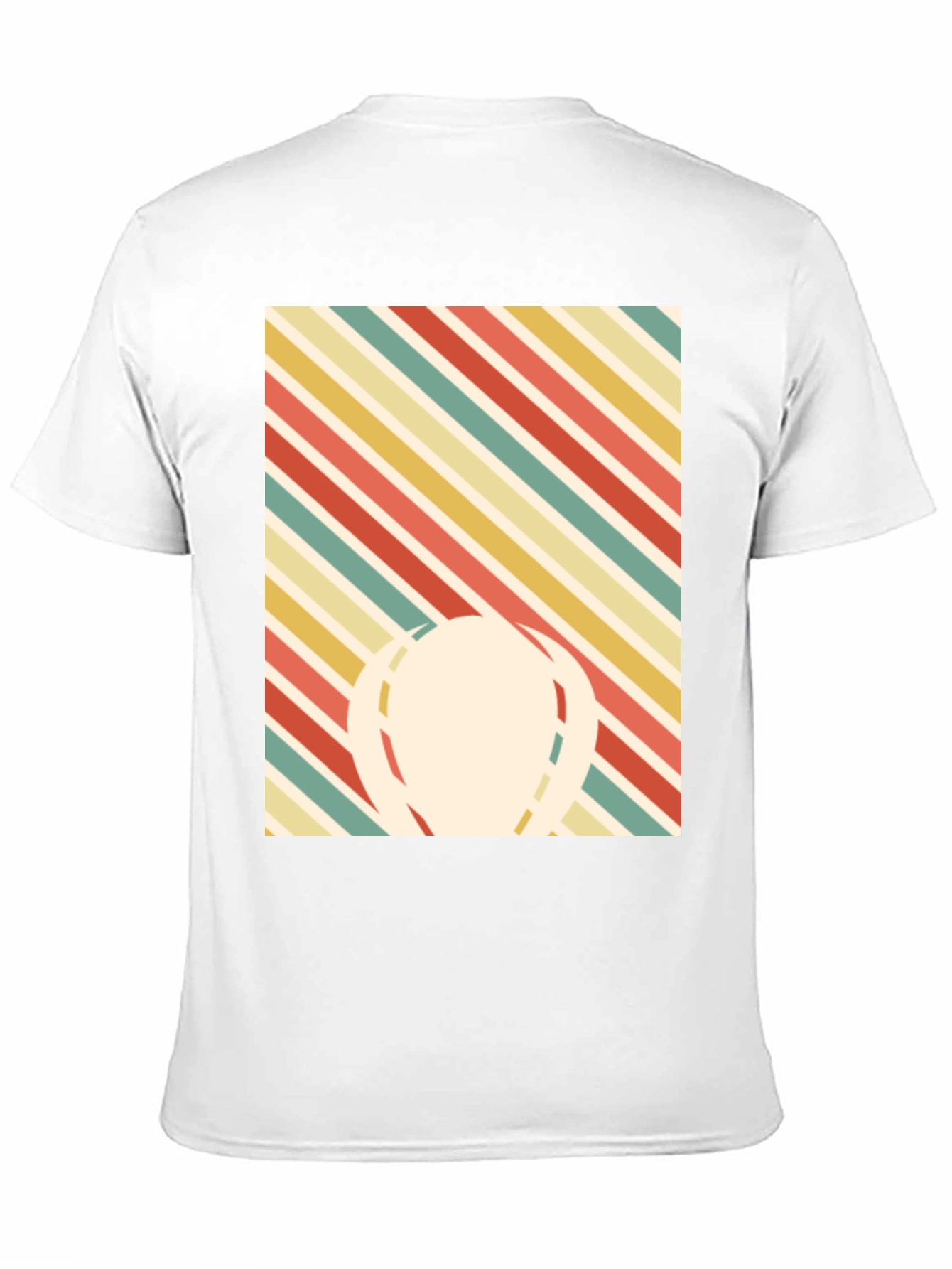 Black Retro Striped Graphic Tee - Men's Black T-Shirt view 11