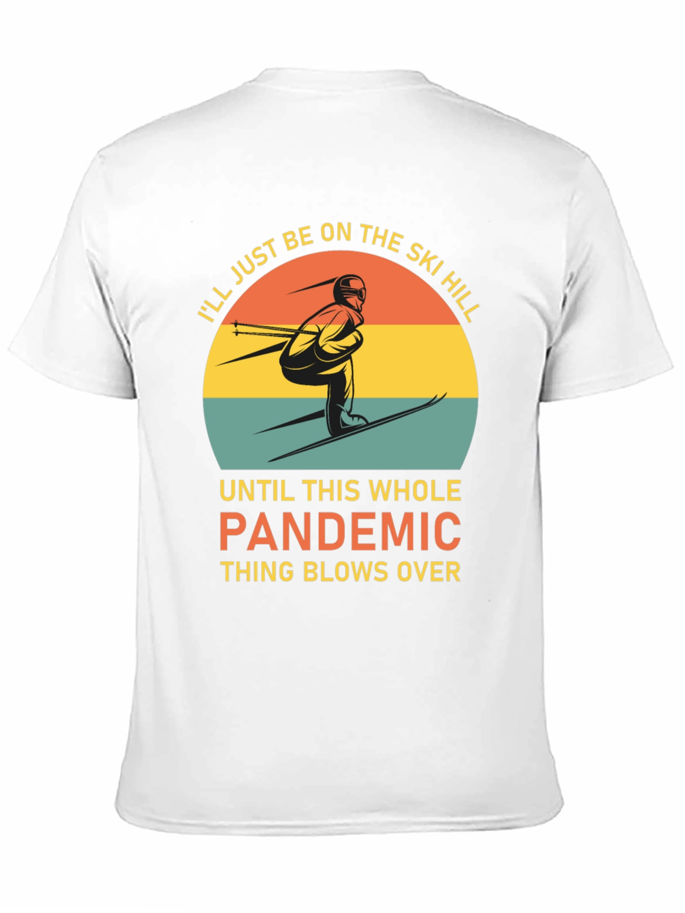 Black Ski Hill Pandemic T-Shirt view 11