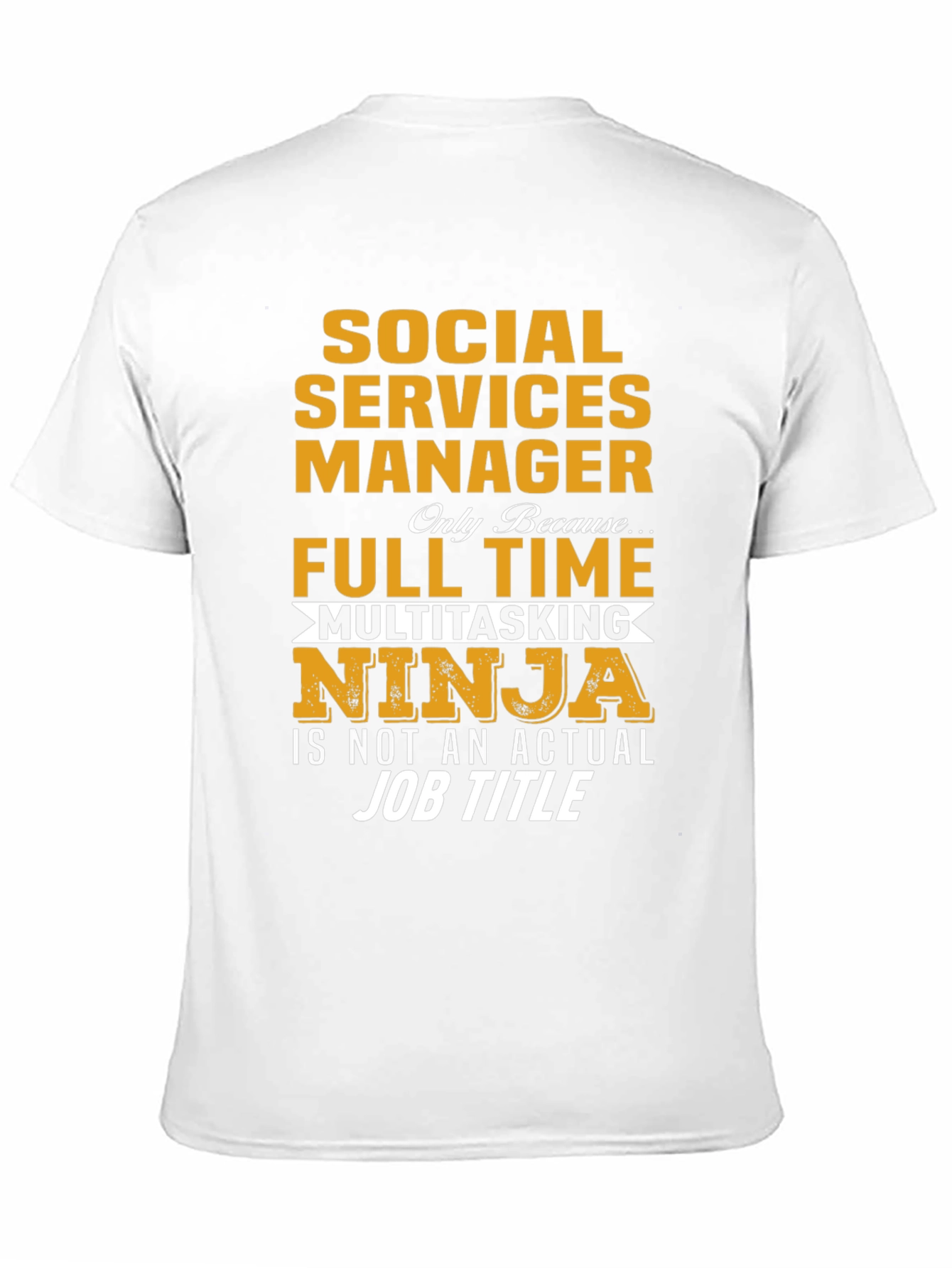 Black Social Services Manager T-Shirt - Multitasking Ninja view 11