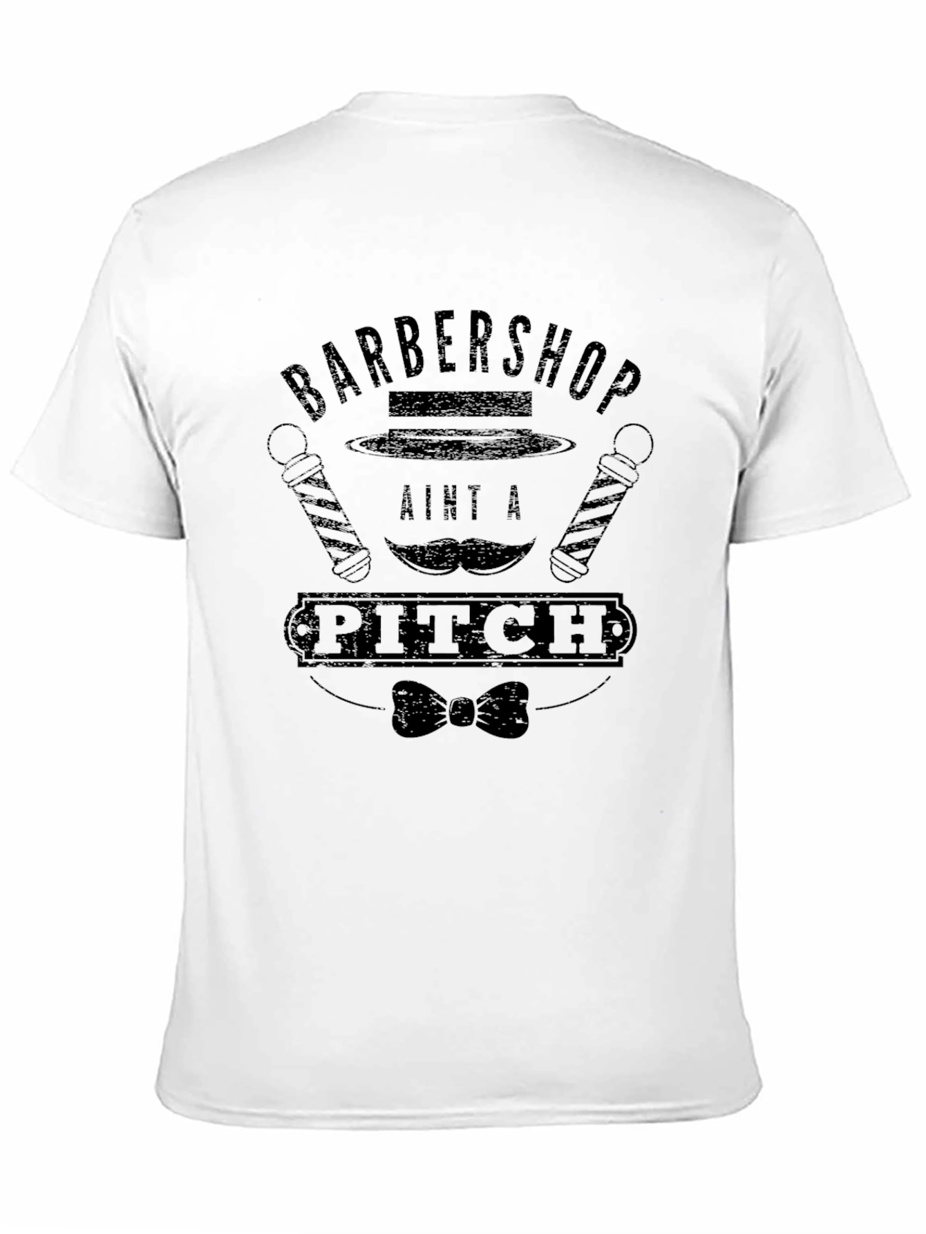 Black Barbershop T-Shirt Aint A Pitch view 11