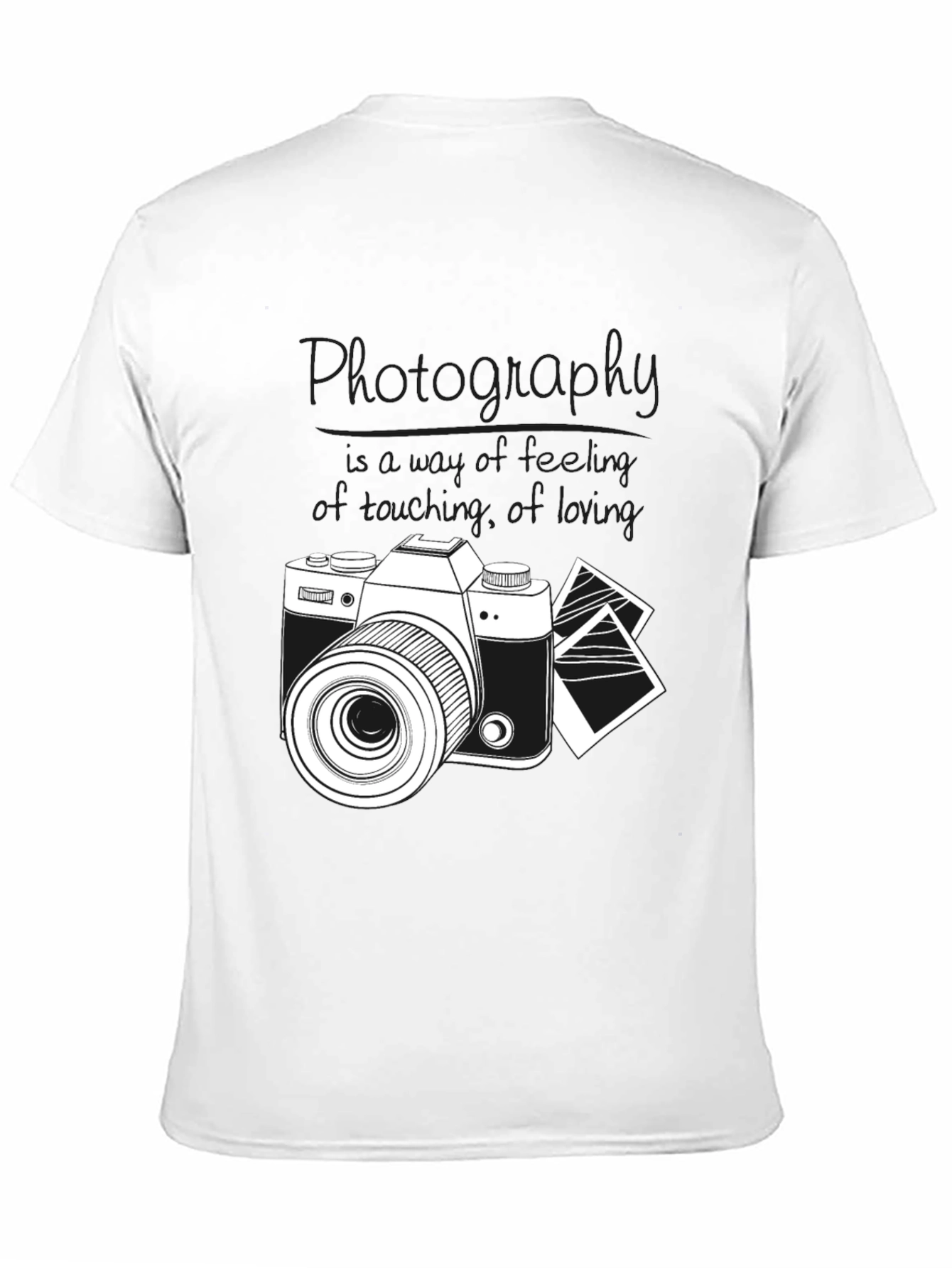 Black Photography T-Shirt - "Just Looking" Black Graphic Tee view 11