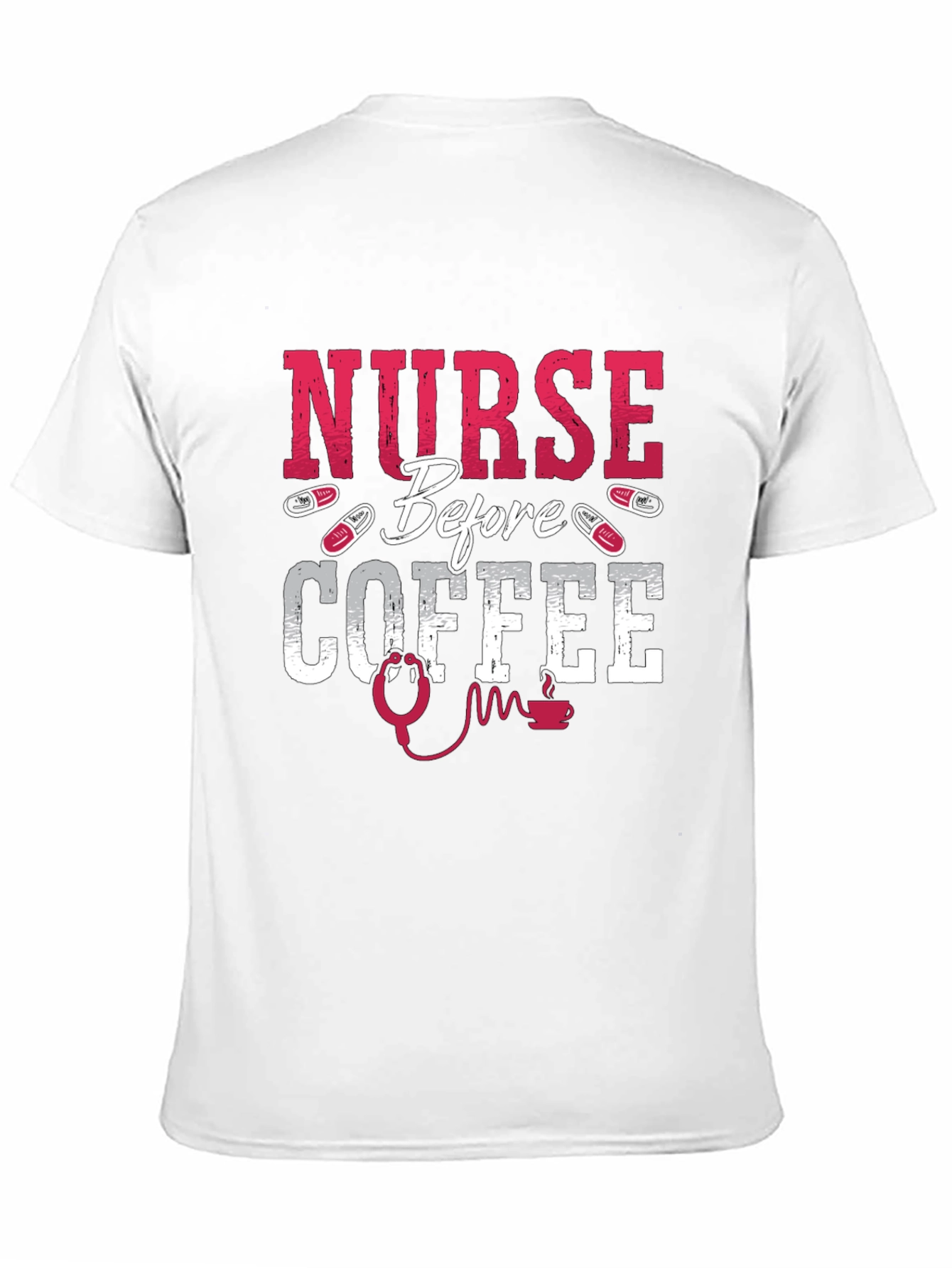 Black Nurse Before Coffee Graphic Tee view 11