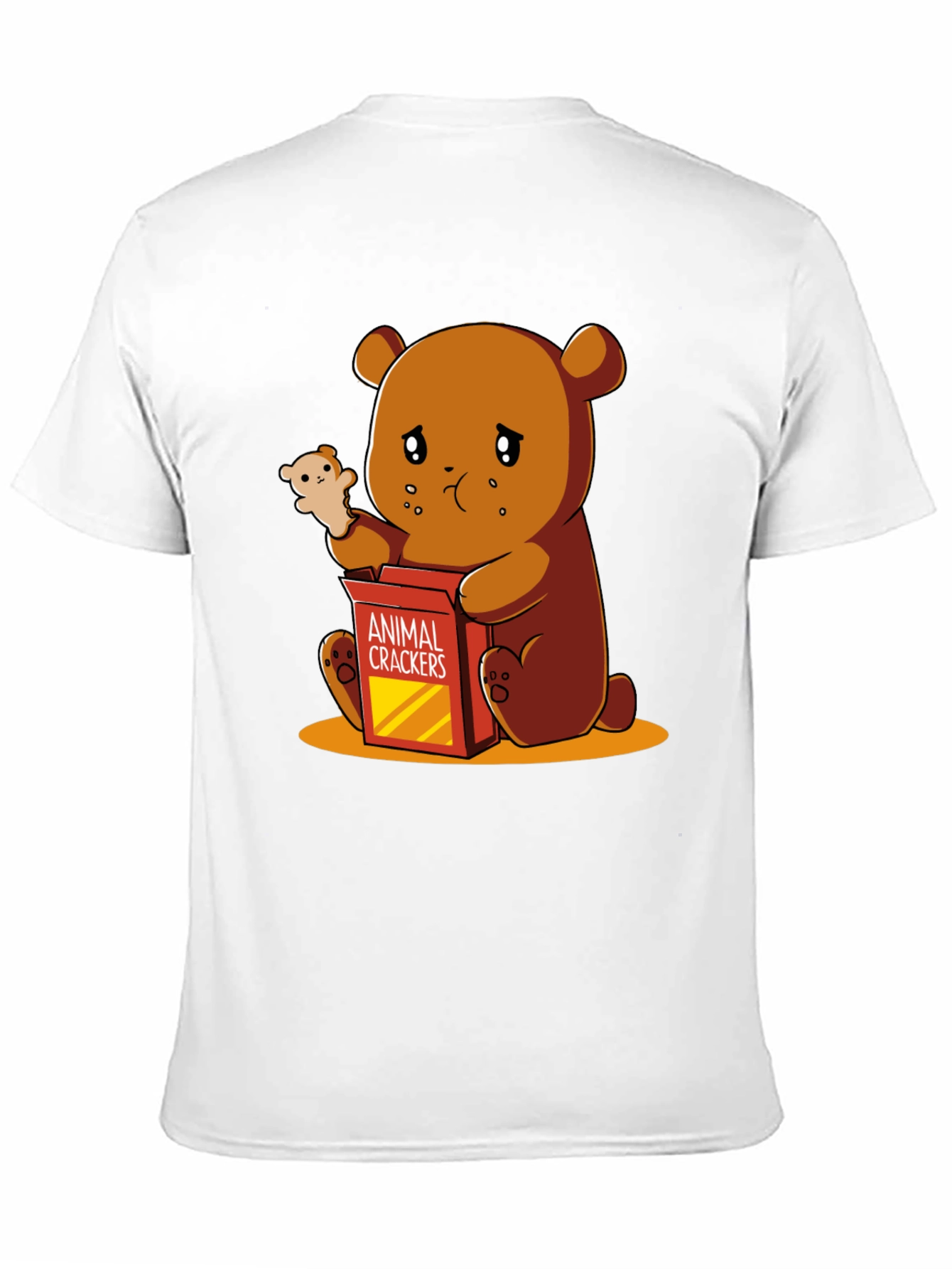 Black Sad Bear Animal Cracker T-Shirt view 11