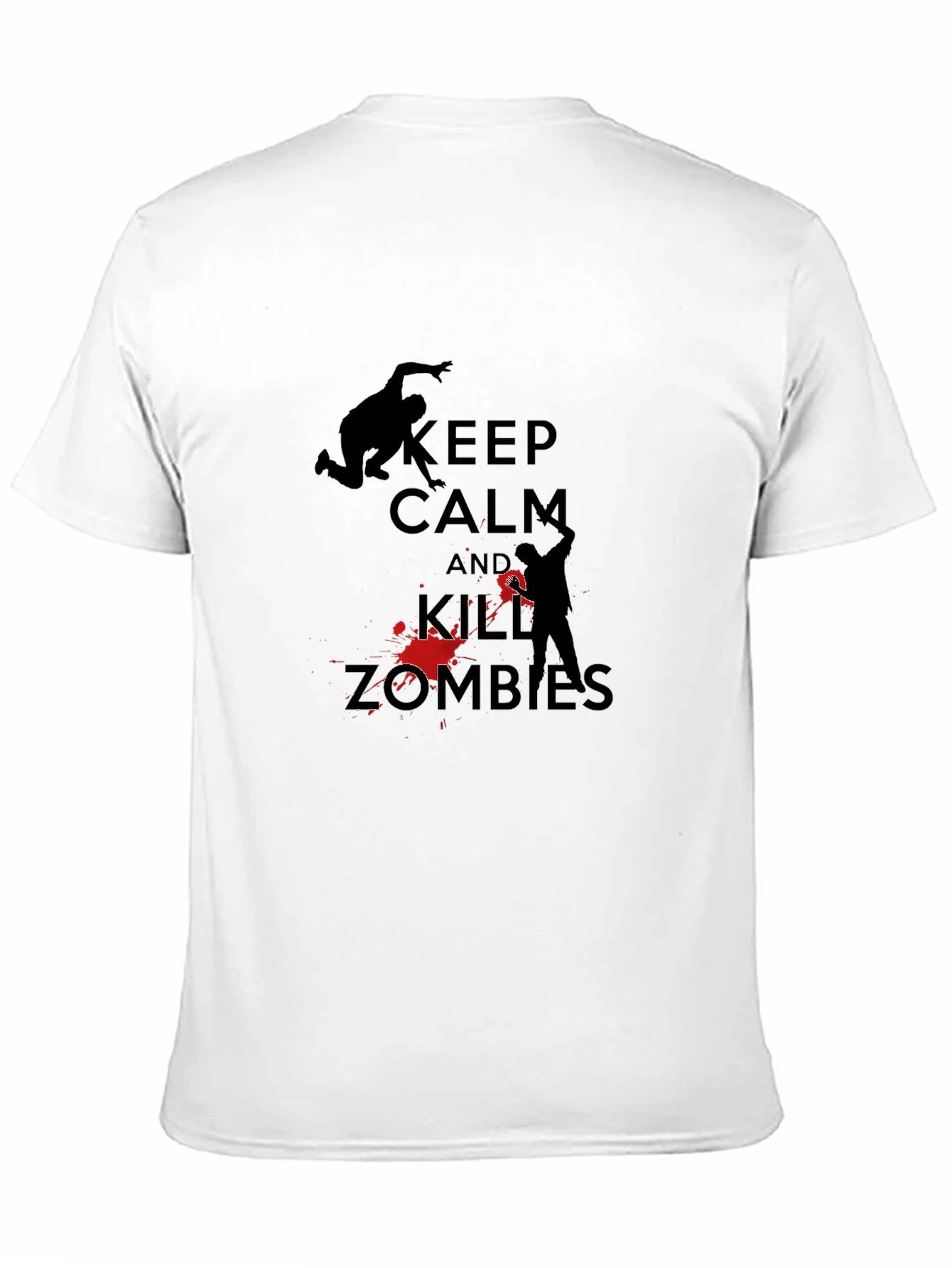 Black Keep Calm Kill Zombies T-Shirt - Black view 11