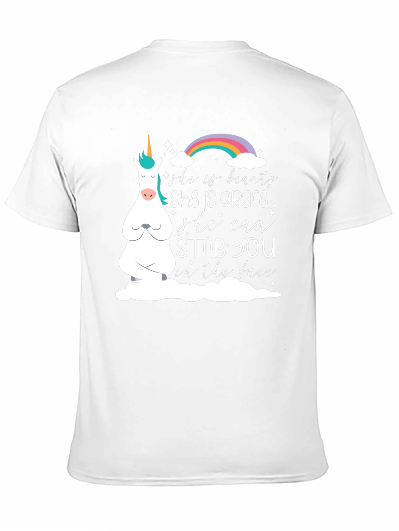 Black Unicorn Humor Graphic Tee - She Can Stab You view 11