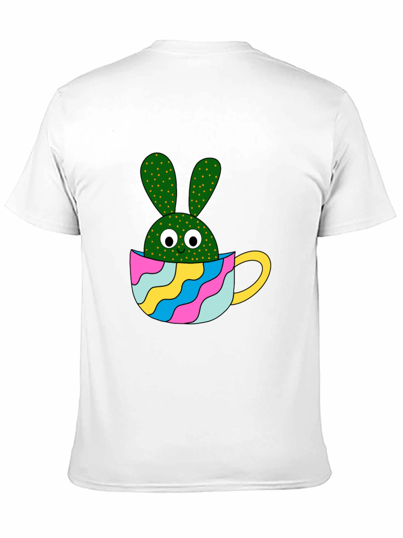 Black Cactus Bunny Black T-Shirt view 11