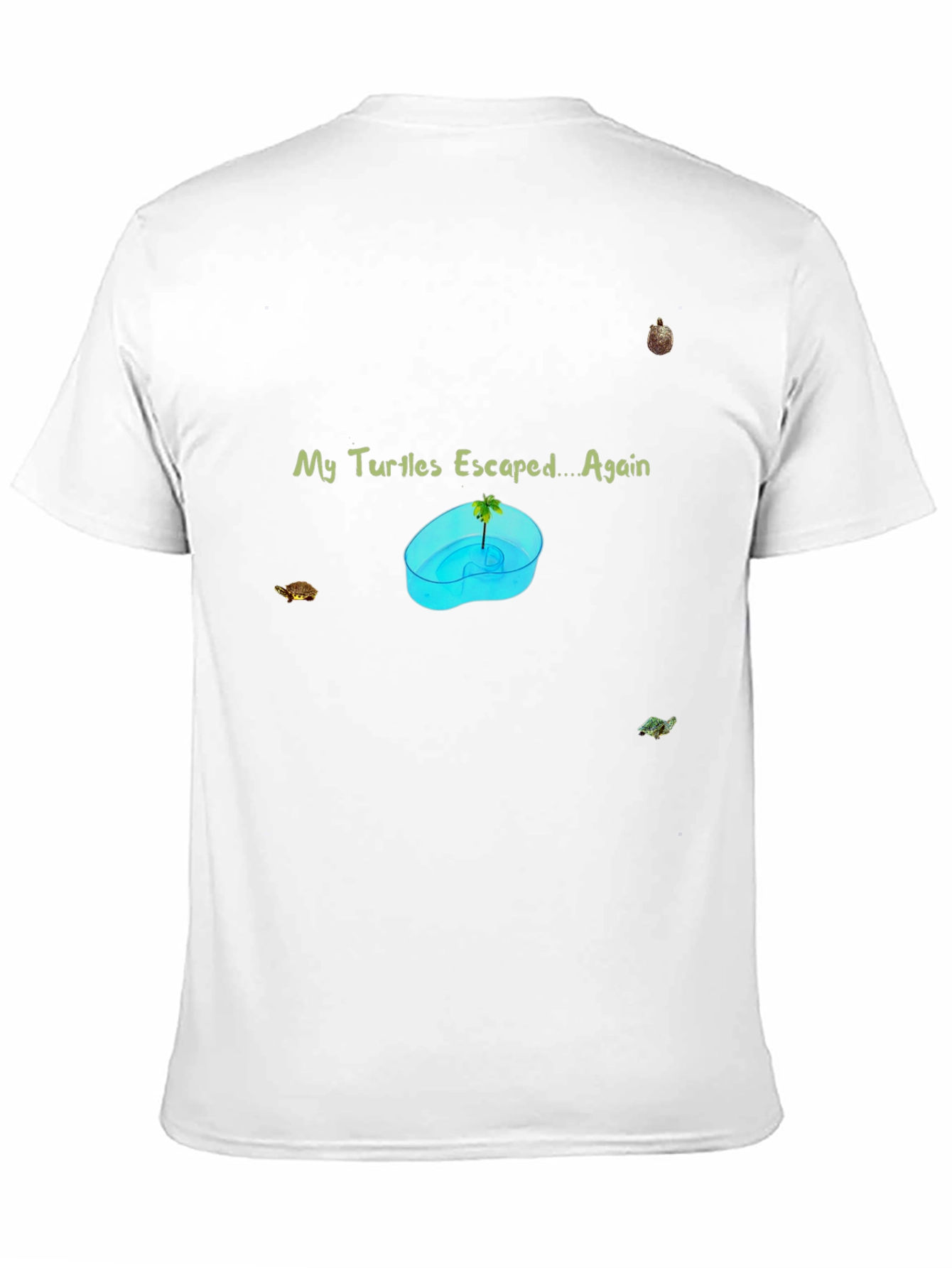 Black My Turtles Escaped Again T-Shirt view 11