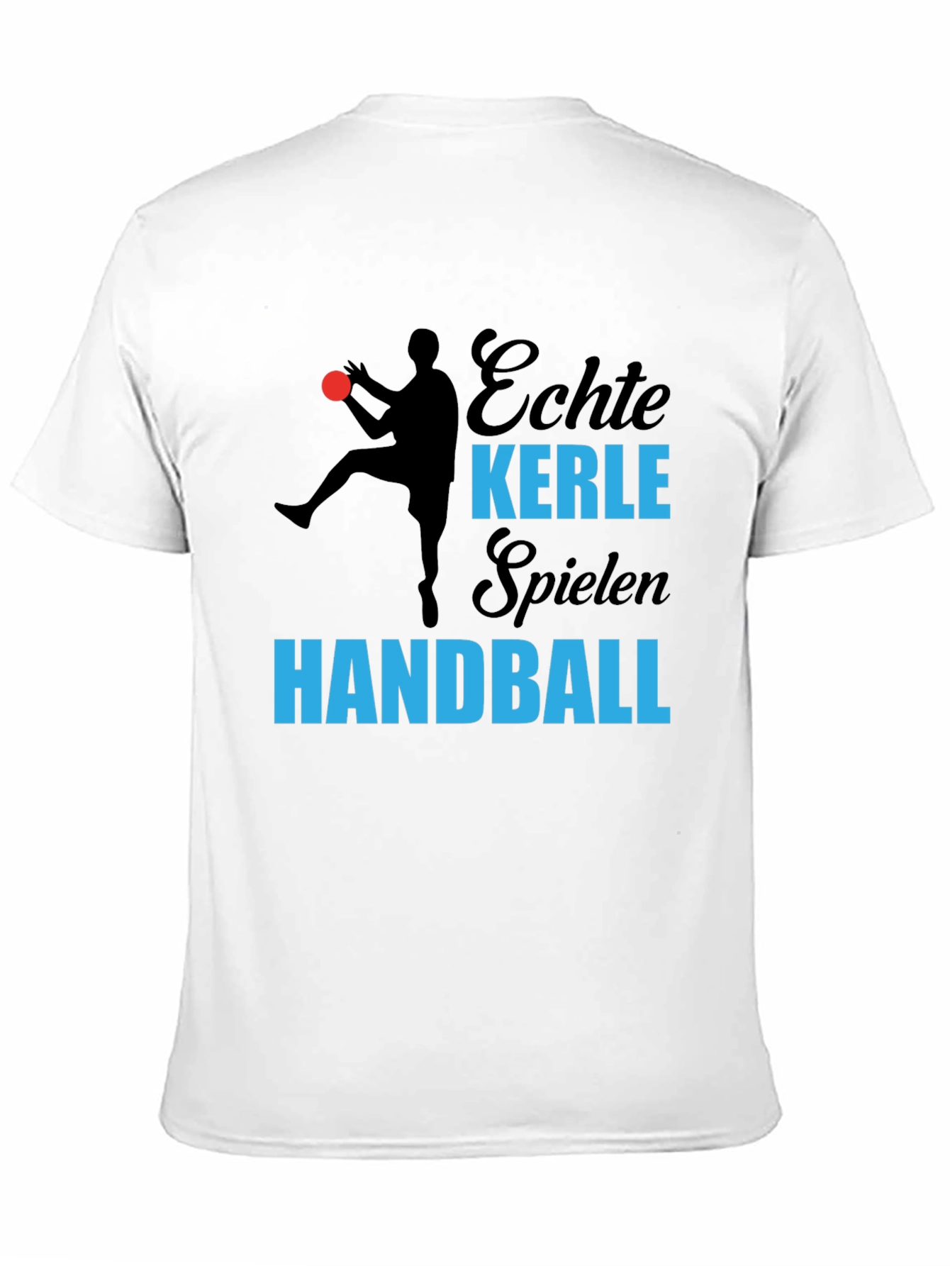 Black Echte Kerle Handball T-Shirt - Black view 11