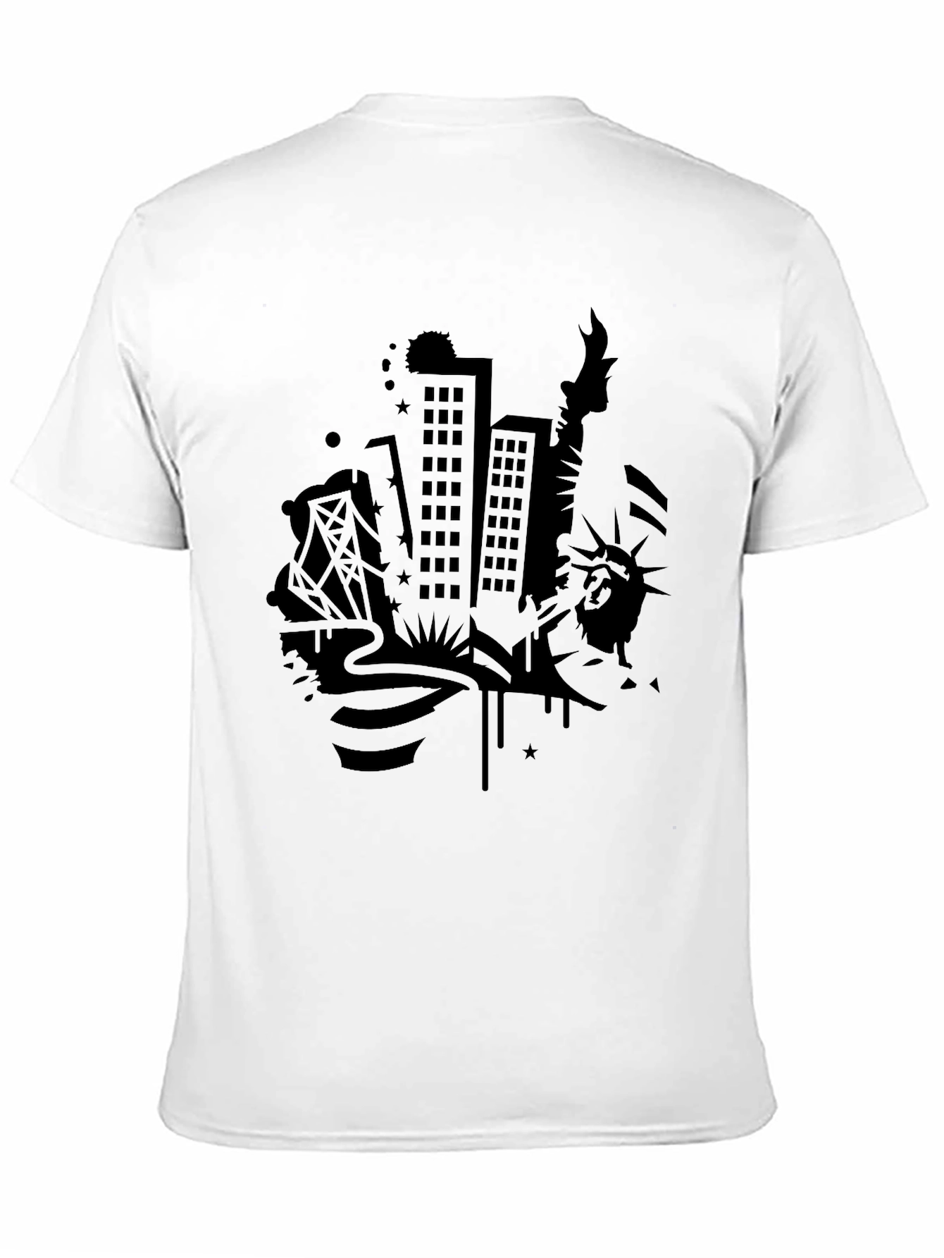 Black NYC Skyline Graphic Tee - Black view 11