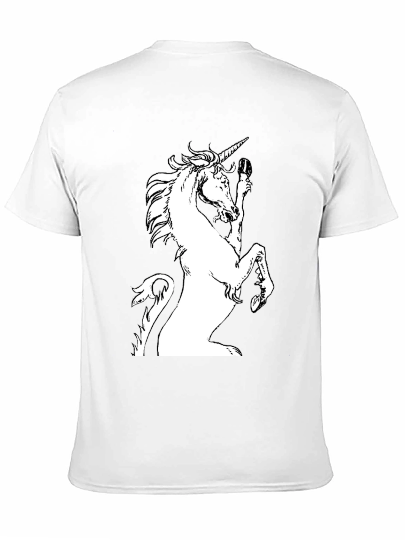 Black Unicorn Graphic Tee - Black Cotton Shirt view 11
