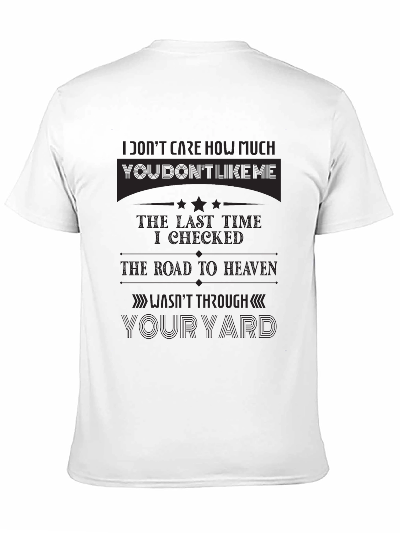 Black Sarcastic Humor Black T-Shirt - Road to Heaven Graphic Tee view 11