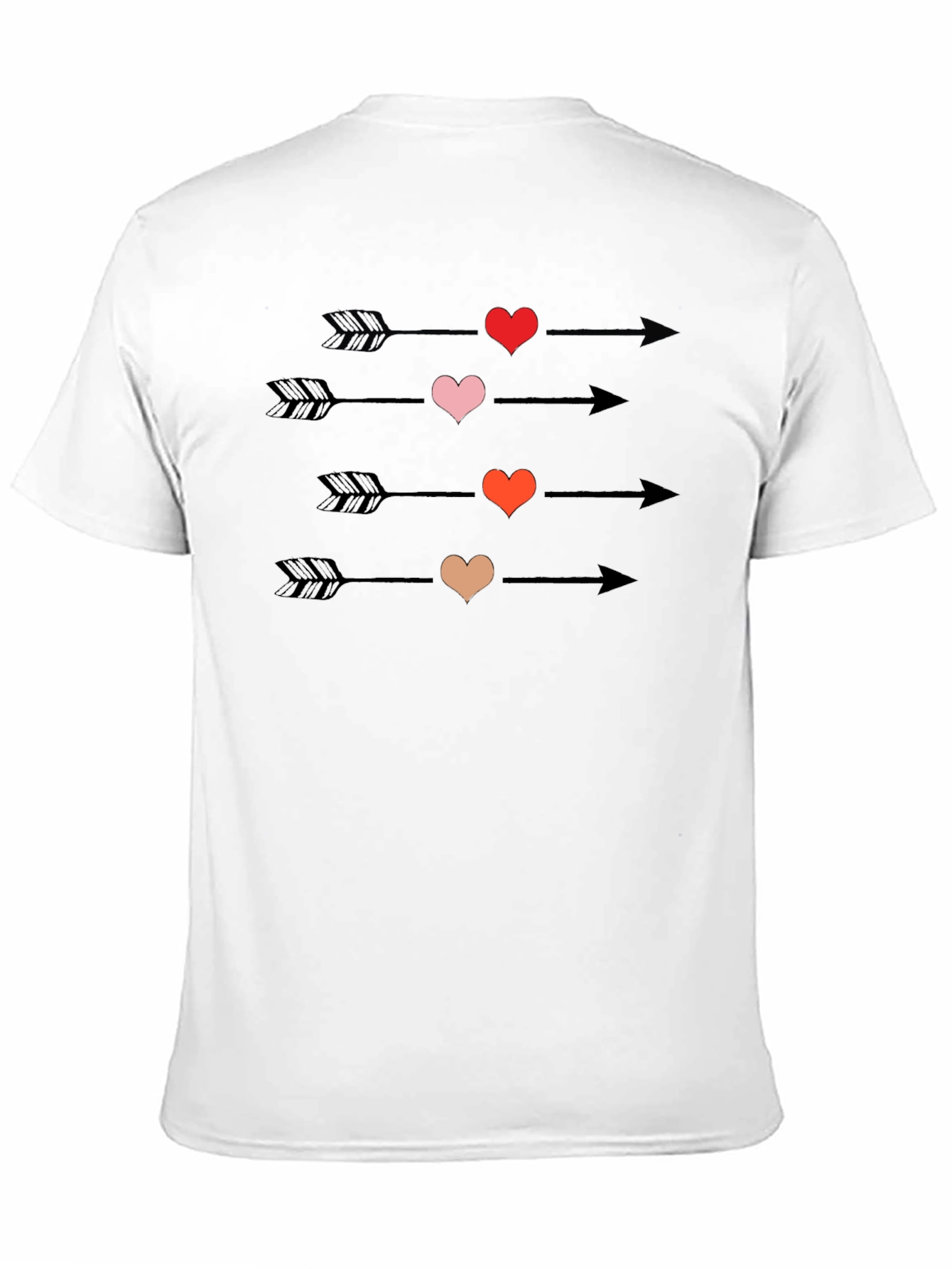 Black Heart Arrow T-Shirt - Romantic Graphic Tee view 11