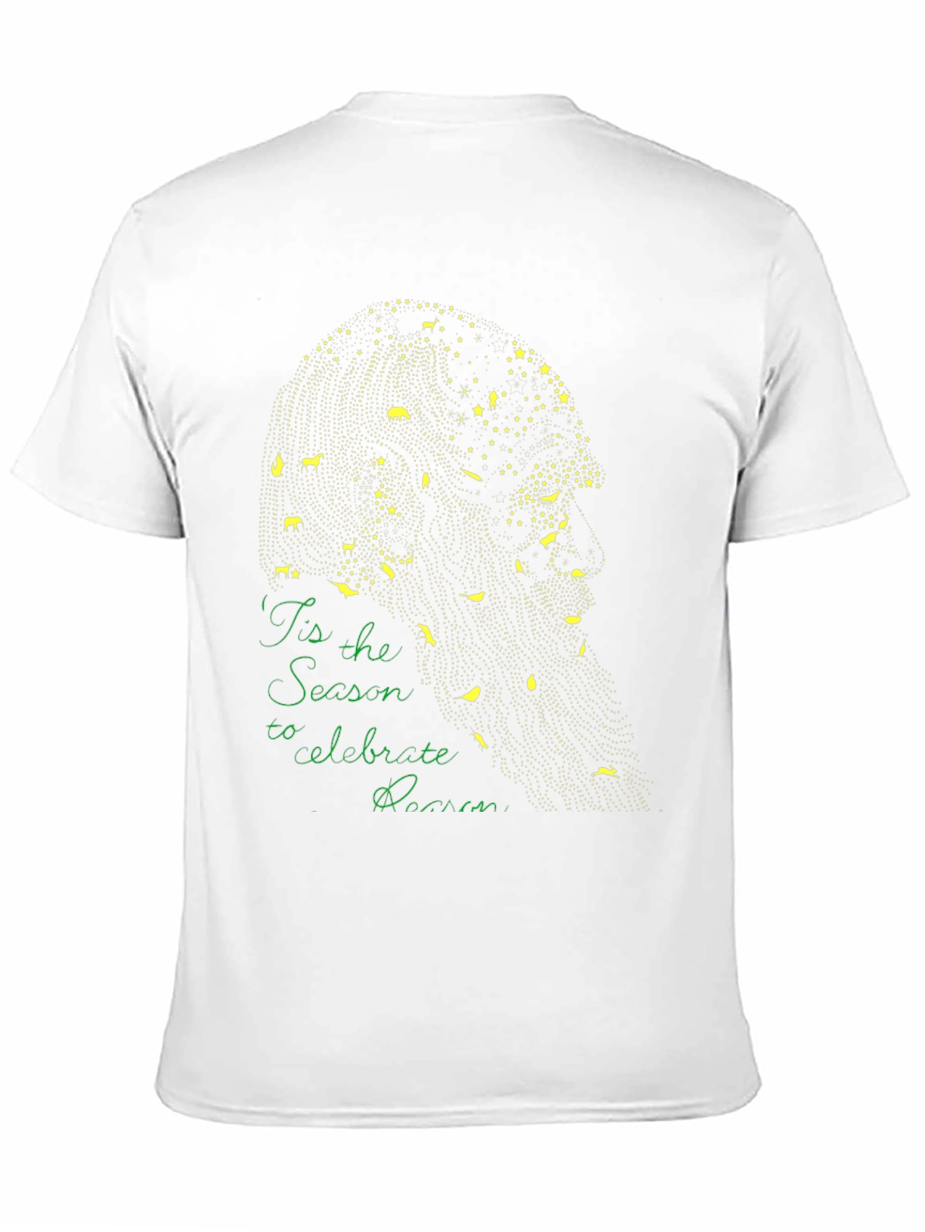 Black Festive Season Portrait T-Shirt - Black view 11