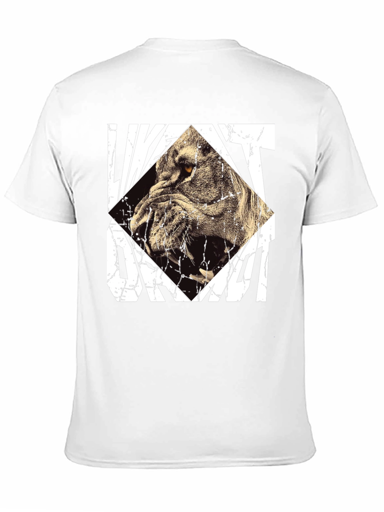 Black Lion Graphic Print Black T-Shirt view 11