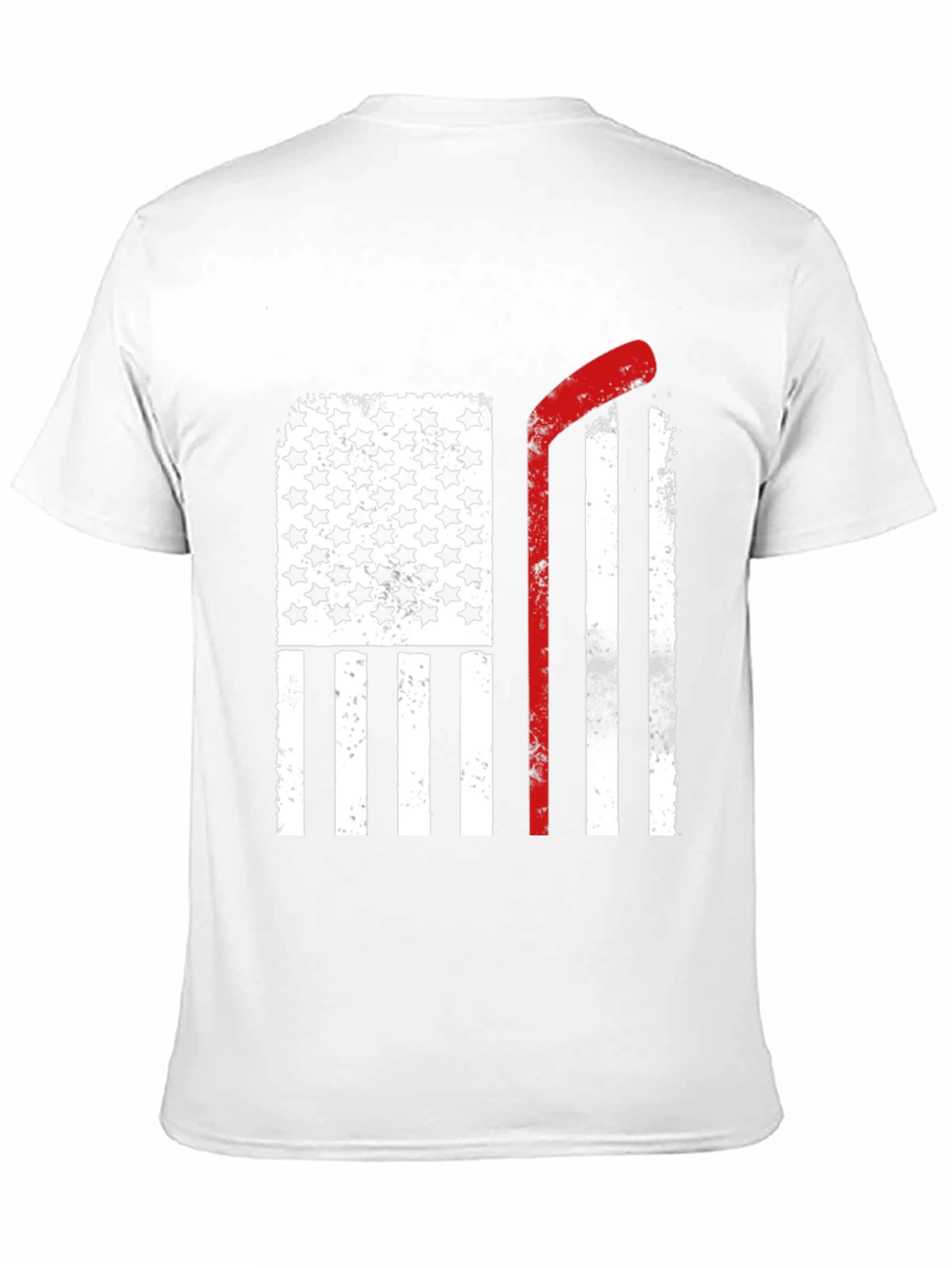Black USA Hockey Stick Flag T-Shirt view 11