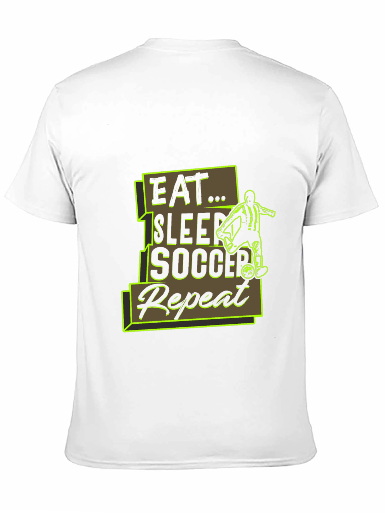 Eat Sleep Soccer Repeat Black Graphic Tee - 11