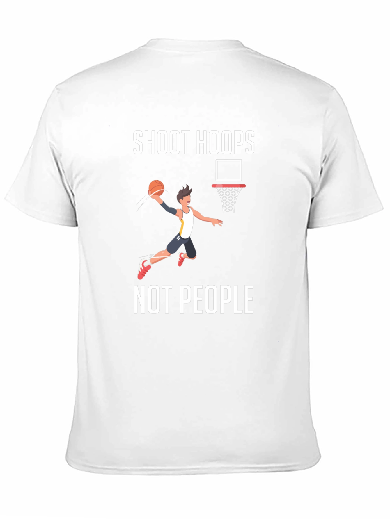 Black Shoot Hoops Not People Graphic T-Shirt view 11