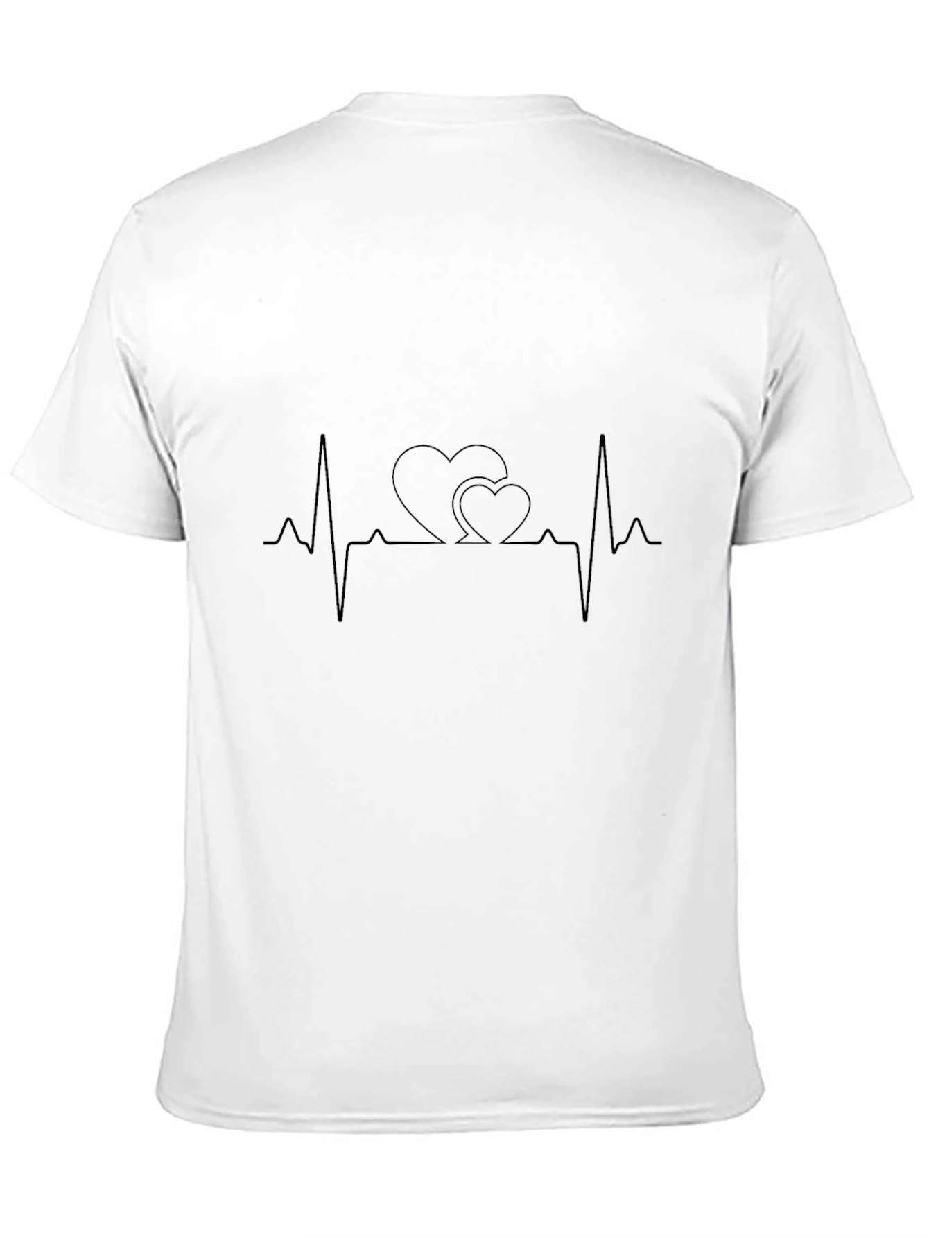Black Heartbeat Love T-Shirt - Black view 11