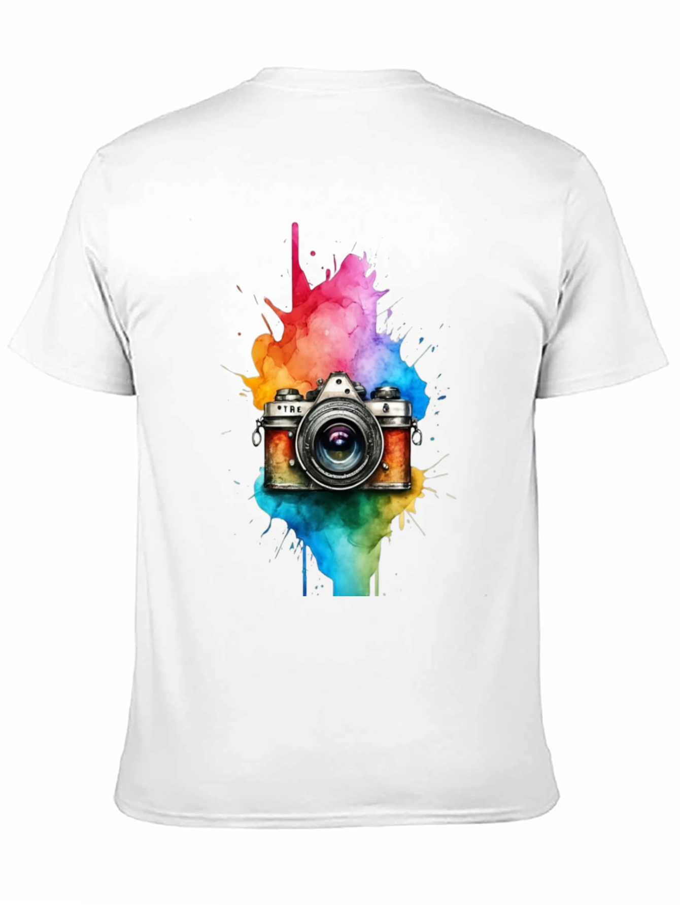 Black Vintage Camera Watercolor Graphic Tee view 11