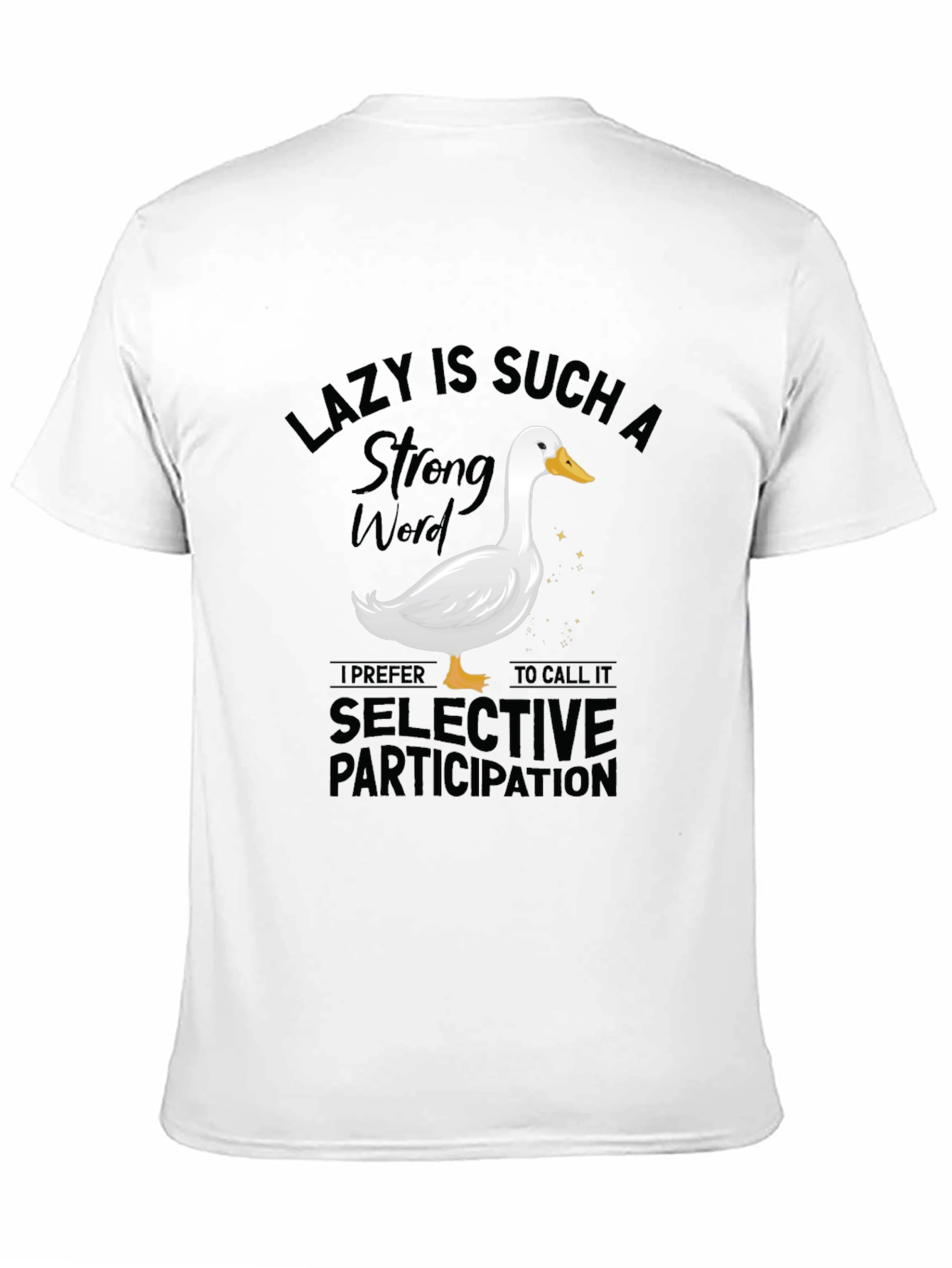 Black Funny Lazy Duck Graphic Tee view 11