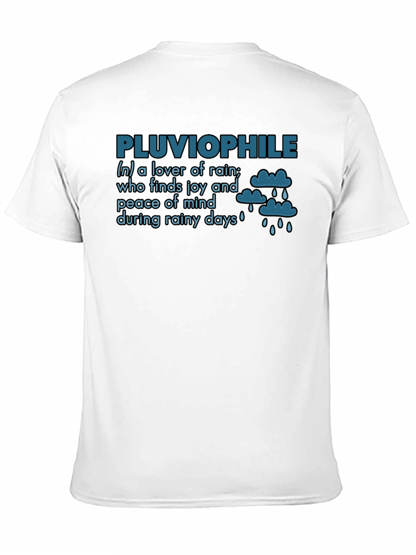 Black Pluviophile T-Shirt: Lover of Rain Graphic Tee view 11