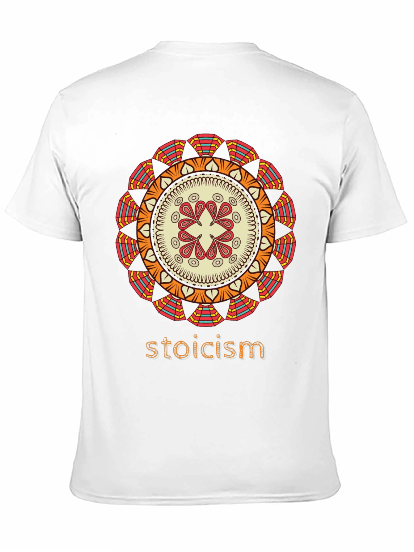 Black Stoicism Mandala Graphic T-Shirt - Stylish Unisex Tee view 11