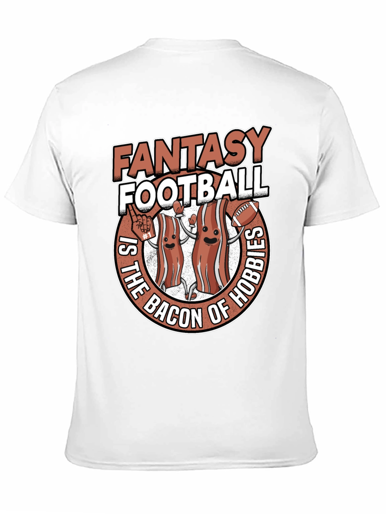 Black Fantasy Football Bacon T-Shirt view 11
