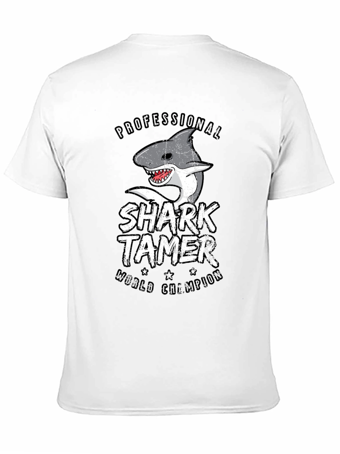 Black Professional Shark Tamer World Champion T-Shirt view 11