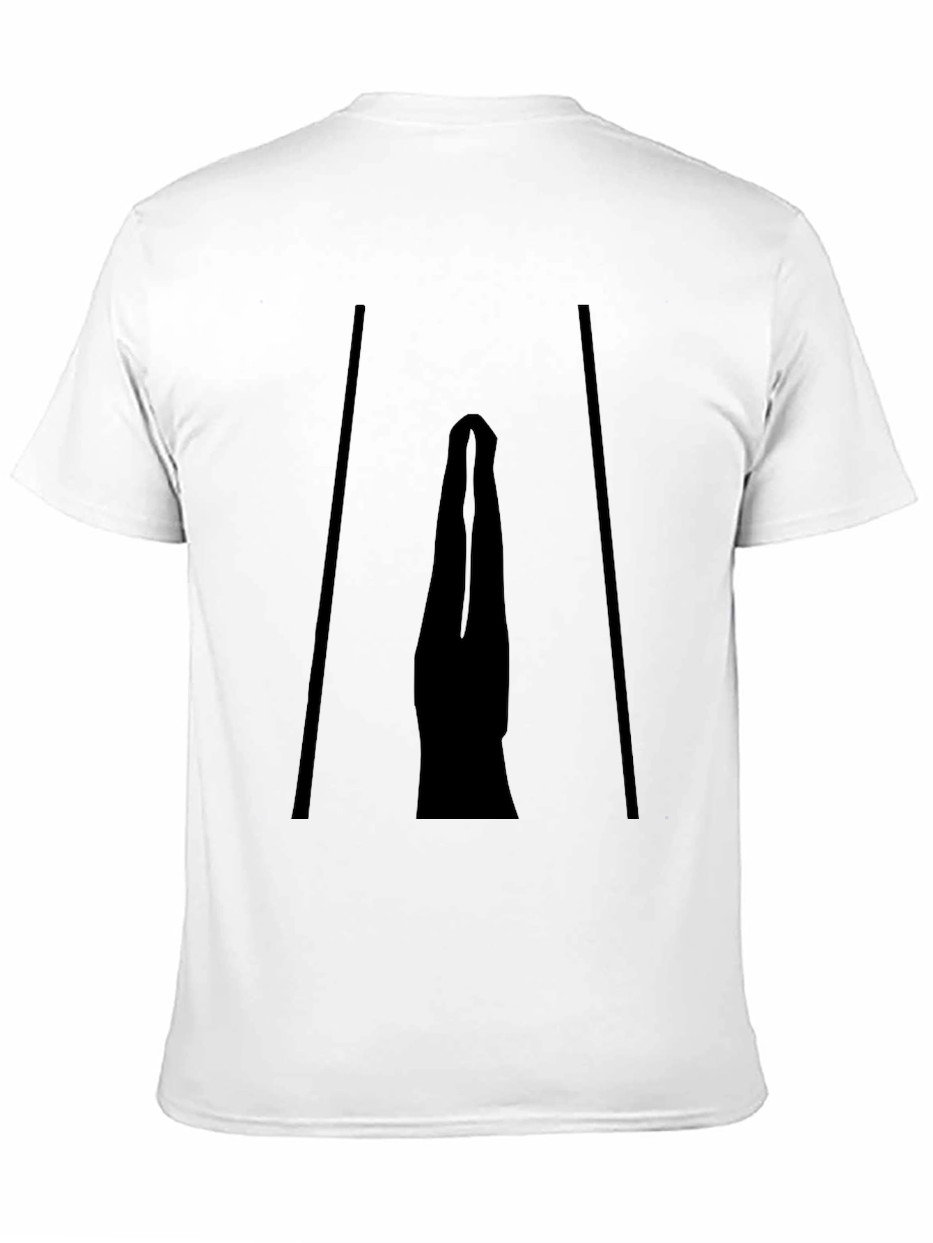 Black Artistic Silhouette Graphic Print Black T-Shirt view 11