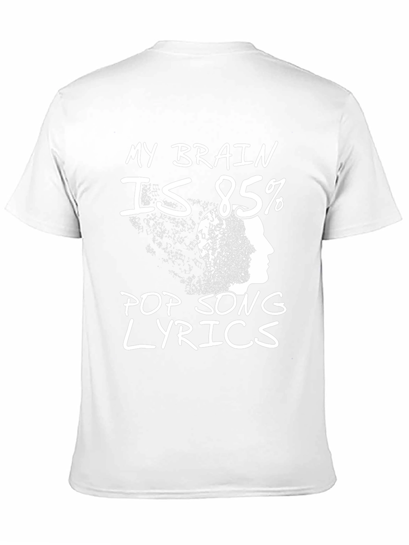 Black Pop Song Lyrics T-Shirt - Novelty Tee view 11
