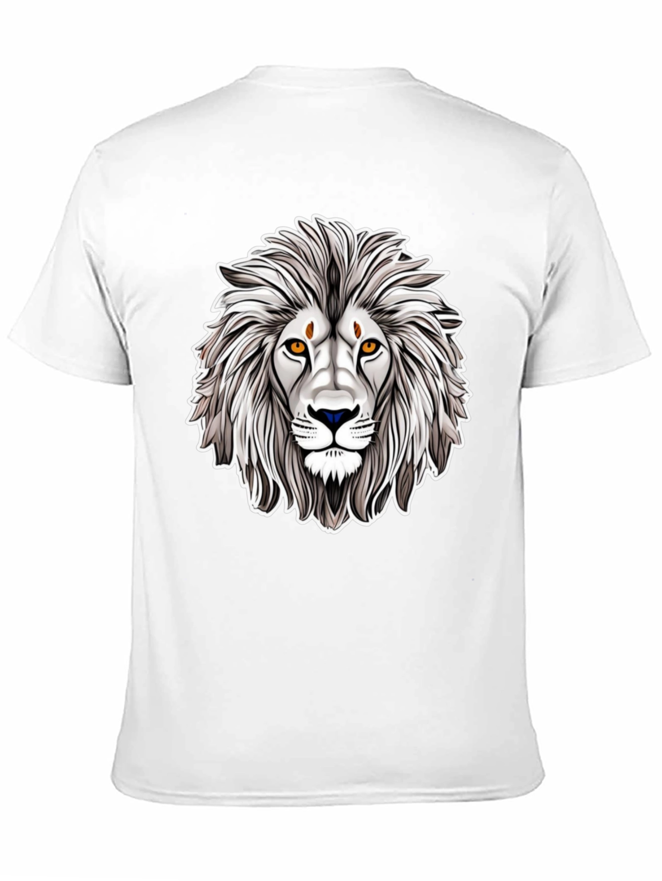 Black Lion Head Graphic Tee - Black Cotton Shirt view 11