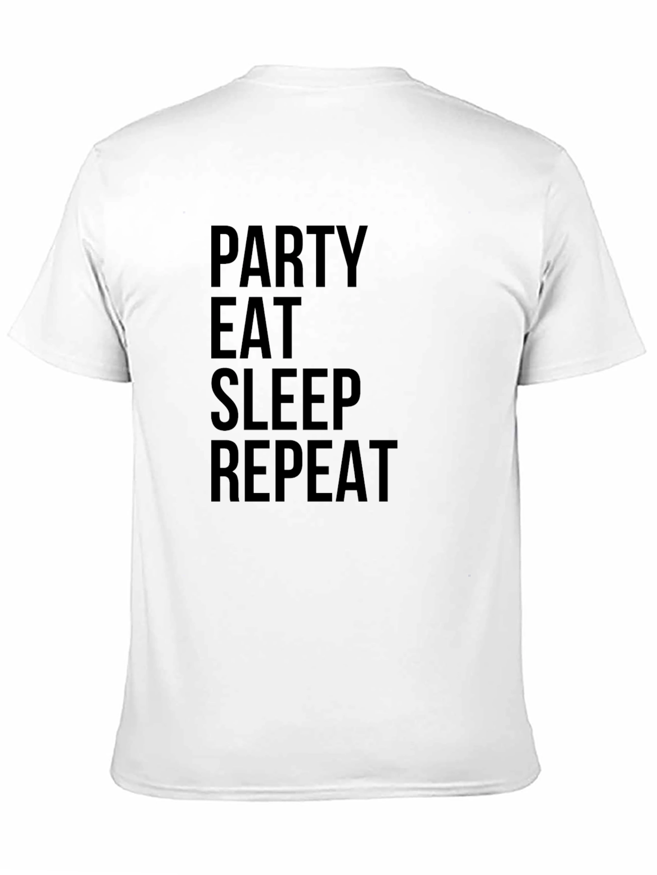 Black Party Eat Sleep Repeat Black Graphic Tee view 11