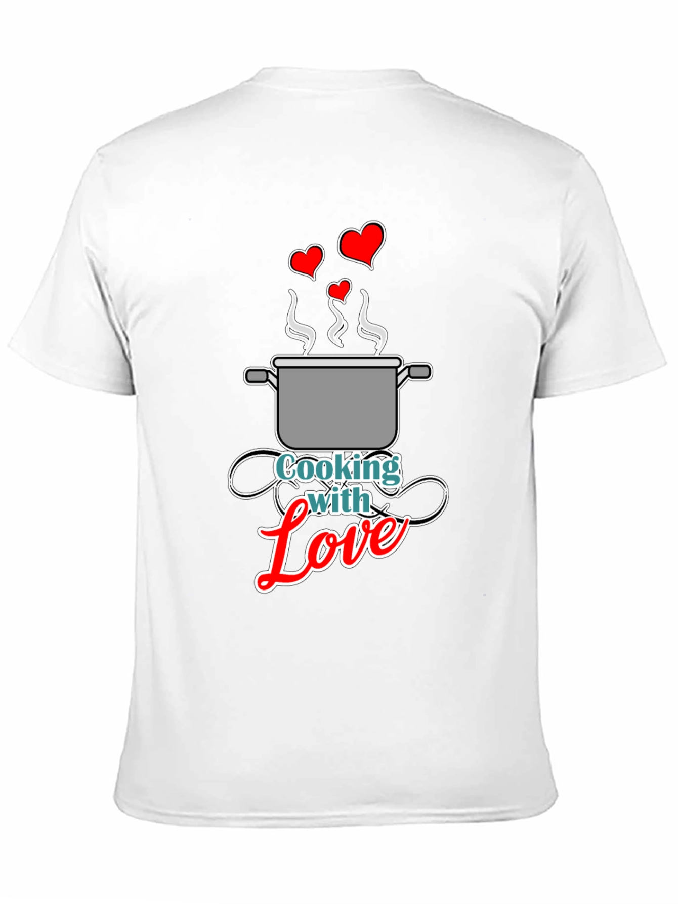 Black Cooking with Love Graphic Tee - Black Unisex T-Shirt view 11