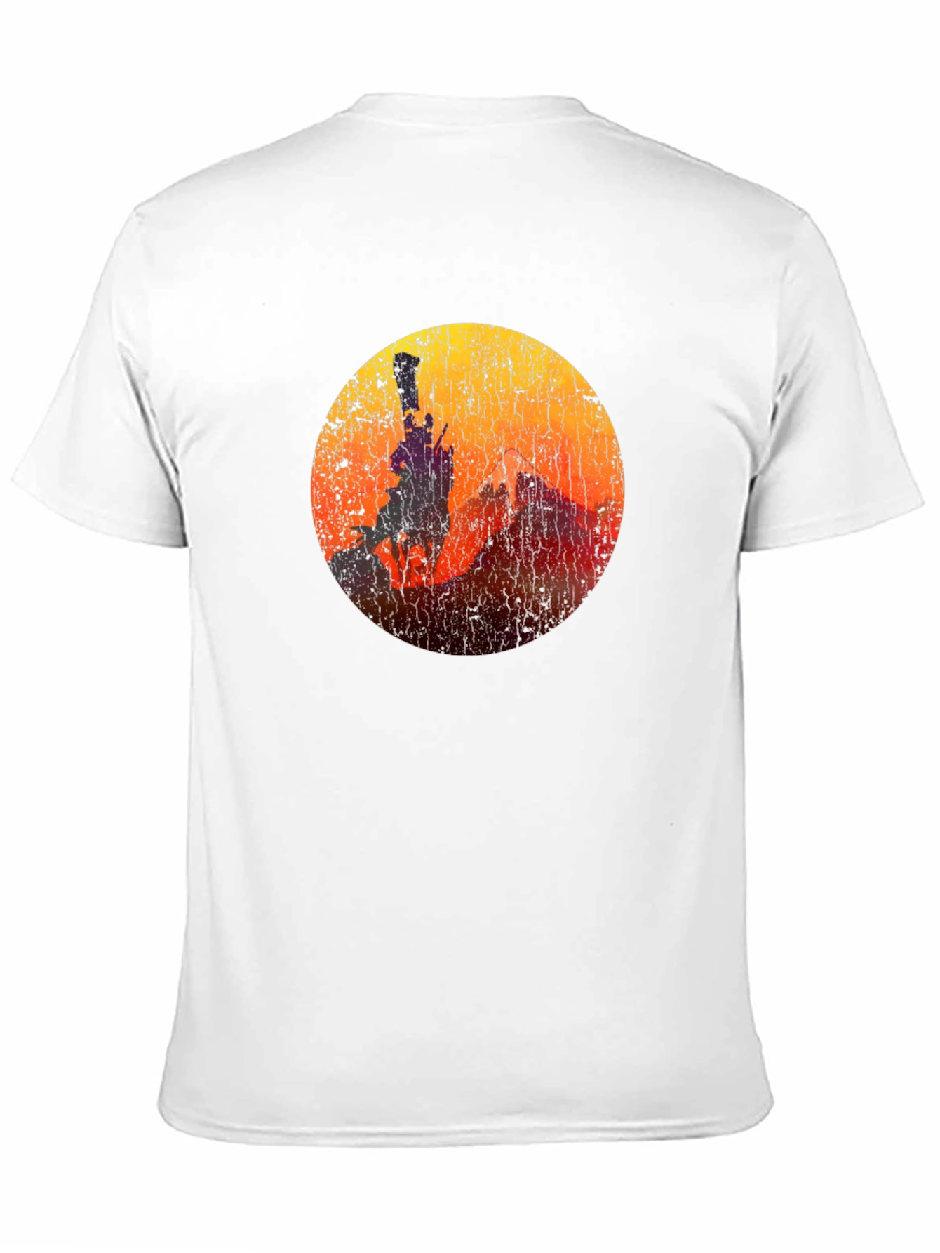 Black Sunset Rider Graphic Tee - Black Cotton Blend view 11