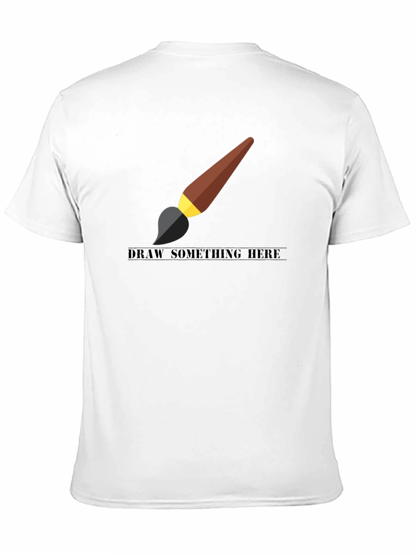 Black Creative Brush Stroke Graphic Tee - Black view 11